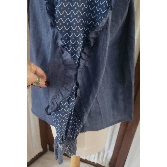 T42 Sheilay chambray western inspired top - Picture 9 of 9